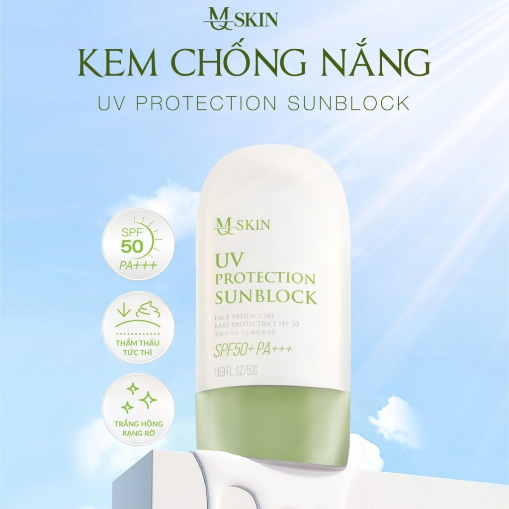 Kem chống nắng MQ Skin 50g mới 2023