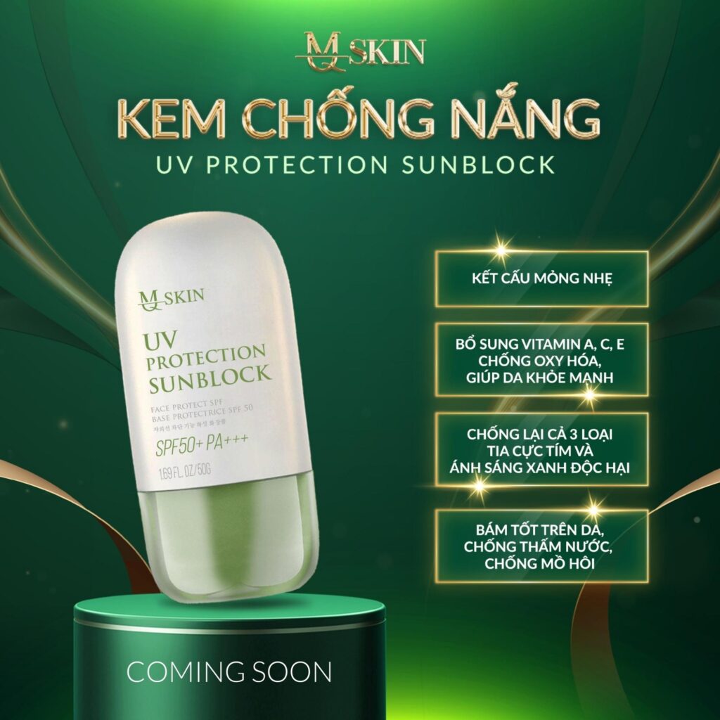 Kem chống nắng MQ Skin 50g mới 2023