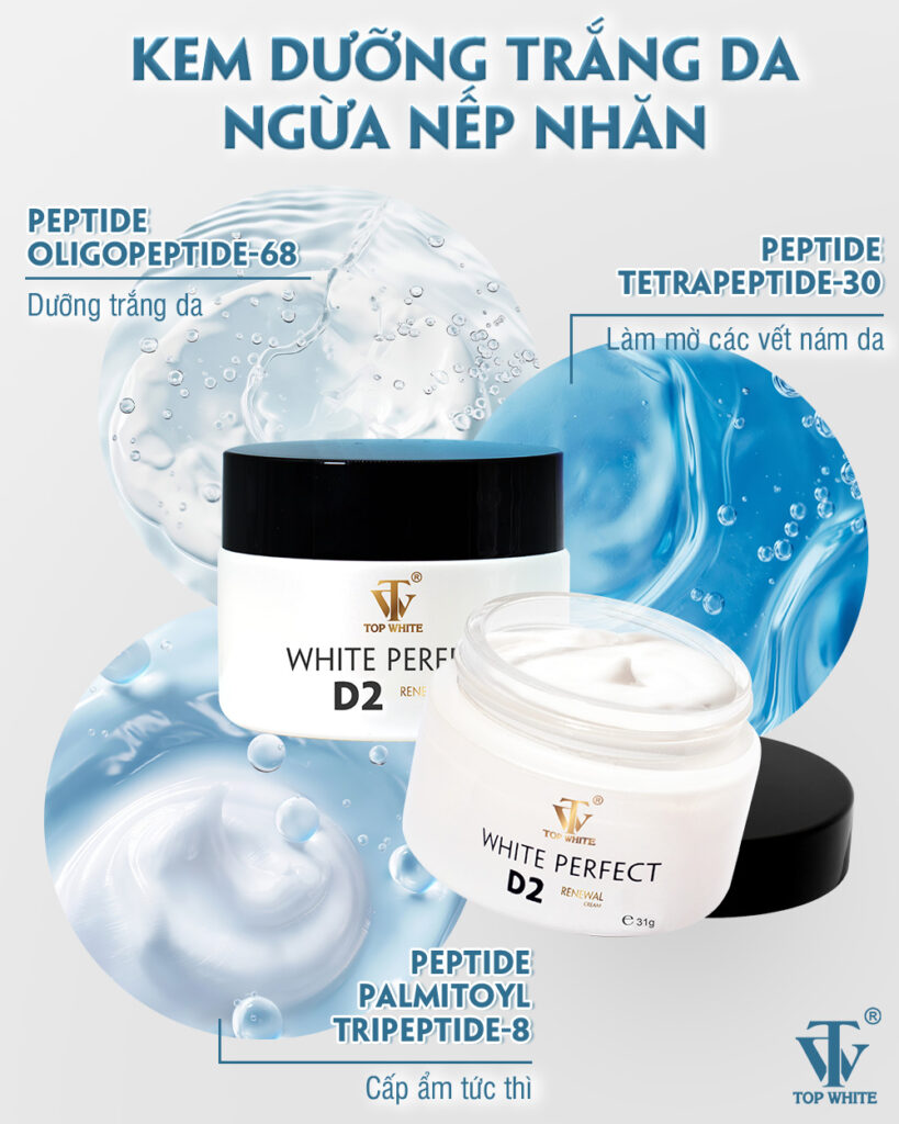 Top White D2 Kem Dưỡng Trắng Da Ngừa Nhăn