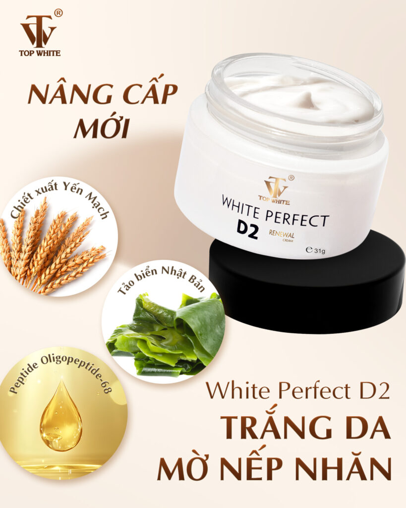 Top White D2 Kem Dưỡng Trắng Da Ngừa Nhăn